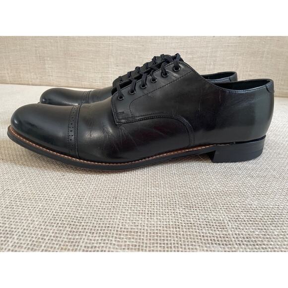 Stacy Adams Madison Black Cap Toe Oxfords, Leather, Tie up, Exc Cond, Men\'s 14D‎ main image 4